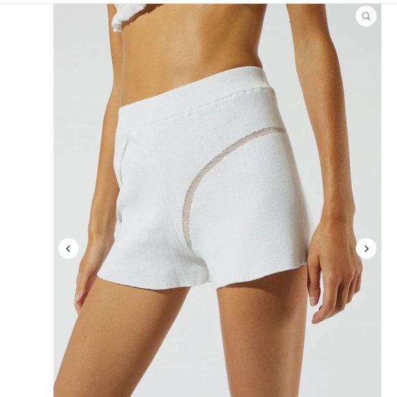 BNWT Solid & Striped Charlie Short - white knit beach shorts - Picture 3 of 3
